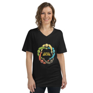 unisex short sleeve v neck t shirt